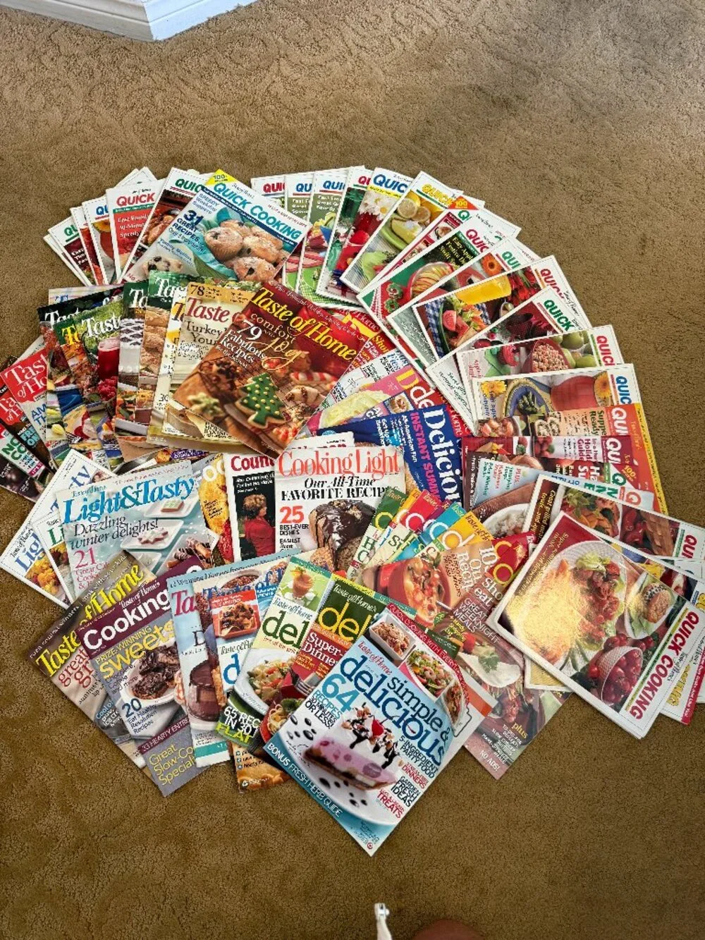 About a ZILLION Cooking Magazines - Not really---about 95 issues